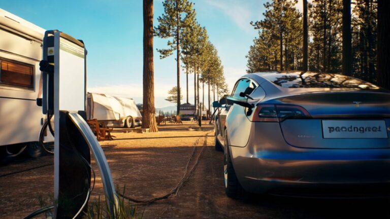 charging ev at campground