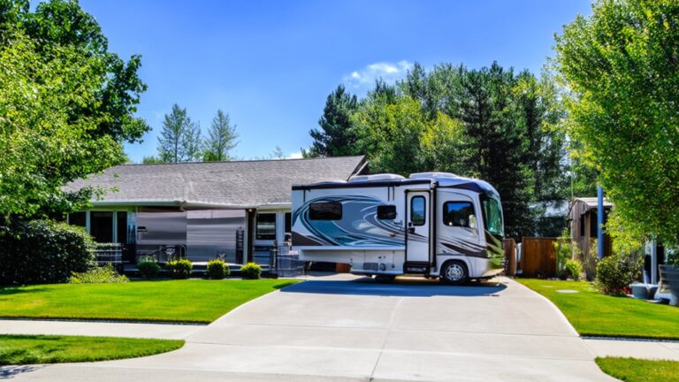 parking rv in driveway